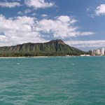 View of Diamond Head from the beach