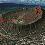 Hiking trail, Diamond Head, Oahu