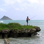  fisherman on Flat Island