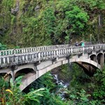 Hana Bridge near to the Falls