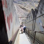 Steep stairs up to the summit
